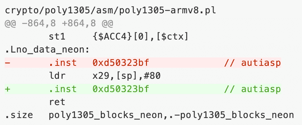 fix armv8 pointer authentication
